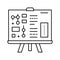 technical report line icon vector illustration