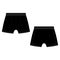 Technical sketch black boxer shorts man underwear