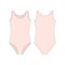 Technical sketch bodies wear for girls. Lady body underwear. Female white bodysuit