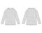 Technical sketch of melange fabric raglan sweatshirt. Children`s wear jumper design template