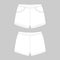 Technical sketch sport shorts pants design template. Elastic sleepwear shorts