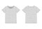 Technical sketch women t shirt in gray melange fabric