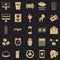 Technical specialist icons set, simple style