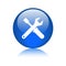 Technical support button blue