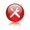 Technical support icon button red