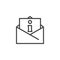 Technical support mail line icon