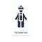 technician icon on white background. Simple element illustration from People concept