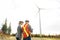 A Technician team Engineer in Wind Turbine Power Generator Station