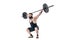 The technique of doing an exercise of deadlift with a barbell of a muscular strong tattooed bearded sports men on a