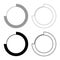 Techno Circle Modern Infographic Concept Abstract creative futuristic technology Graphic user interface icon outline set black