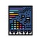 techno disco party color icon vector illustration