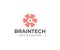 Technological brain logo template. Brain and circuit vector design