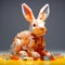 Technological Design Rabbit: A Vibrant 3d Lego Creation