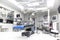 Technologically modern operating room with advanced equipment and medical devices