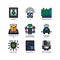 Technologies Disruption icon set