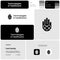 Technologies in healthcare monochromatic template with logo