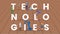 Technologies word concept flat vector banner