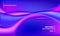 Technology abstract background template with wave shapes on gradient shiny colors