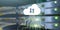 Technology Banner. Cloud Networking Data Storage Internet Concept on blurred server room