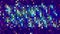 Technology blue digital noise background, a wall of colorful particles, seamless loop. Motion. Rows pf blinking pixels