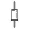 Technology capacitor icon outline vector. Component resistor