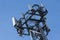 Technology: Close up of a mobile phone relay mast, tower. Telecommunication. 2