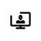 technology customization icon vector black