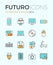 Technology devices futuro line icons