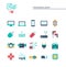 Technology, devices, gadgets and more, flat icons set