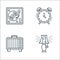 Technology devices line icons. linear set. quality vector line set such as bedroom lamp, television, alarm clock