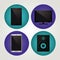 Technology devices realistic icons