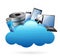 Technology electronics Cloud computing concept