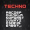 Technology font. Geometric, sport, futuristic, future techno alphabet. Letters and numbers for military, industrial, hi-tech etc.