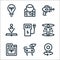 technology of the future line icons. linear set. quality vector line set such as camera, robot dog, biofuel, hologram, charging
