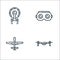 Technology of the future line icons. linear set. quality vector line set such as quadrocopter, uav, vr glasses