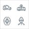 technology of the future line icons. linear set. quality vector line set such as woman, artificial intelligence, electric bus