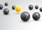 Technology gray balls abstract background