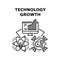 Technology growth icon vector illustration