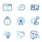 Technology icons set. Included icon as Eco energy, Scroll down, Ferris wheel signs. Vector