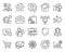 Technology icons set. Included icon as Presentation, Recovery file, Comment signs. Vector