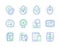 Technology icons set. Included icon as Reject medal, Safe box, Mobile devices signs. Vector