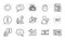 Technology icons set. Included icon as Smile chat, Windmill turbine, 360 degrees. Vector