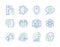 Technology icons set. Included icon as Strategy, Analysis graph, Scroll down signs. Vector