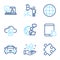 Technology icons set. Included icon as Taxi, Bitcoin project, Globe signs. Vector