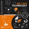 Technology infographics elements, icons and symbols