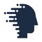 Technology Innovation Logo Human Head Icon Flat Isolated