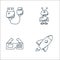 technology line icons. linear set. quality vector line set such as startup, d glasses, robot