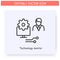 Technology mentor line icon. Editable illustration