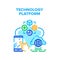 Technology Platform Vector Concept Illustration