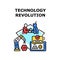 Technology revolution icon vector illustration